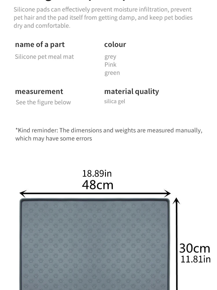 Anti-Spill Silicone Pet Feeding Mat