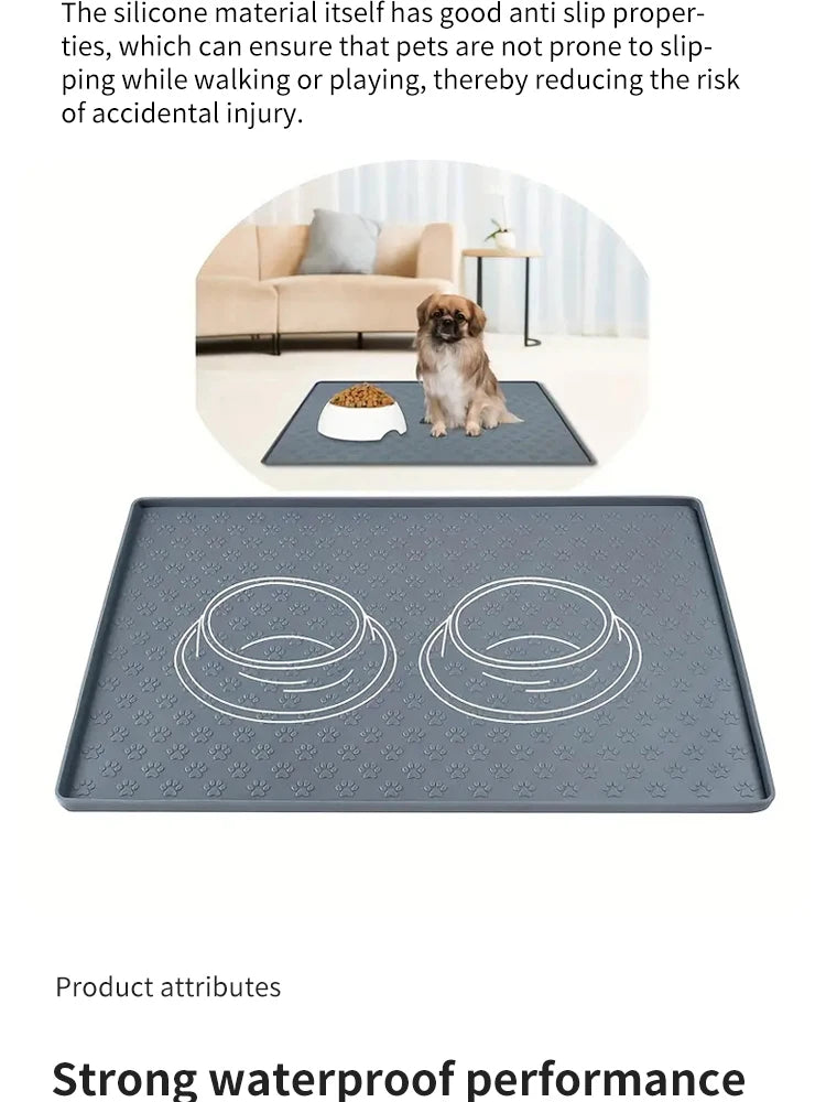 Anti-Spill Silicone Pet Feeding Mat